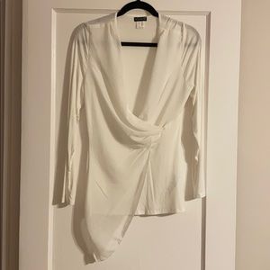NWOT Drape Detail V-Neck Blouse